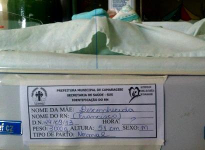 Nome do bebê foi dado por enfermeiras. Foto: Rafael Carneiro/ Rádio Jornal
